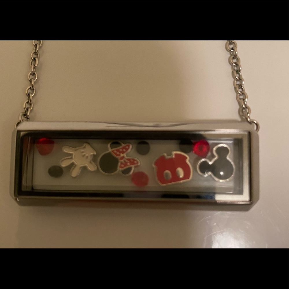 Origami Owl Charm Holder with Pandora Disney Floating Mini Charms Necklace
